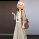 Oudihui (Oudihui) Nuevo estilo chino Light Style Sfferse Dress Summer 2025 NUEVA Spring Cardigan Femenina Traje de tres piezas Cardigan larga Cardigan + Suspender + Falda M