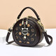 Blackkiss Bag Женская сумка для кросс кубика Сумка маленькая круглая сумка для торта маленькая сумка сумочка сумка для плеча женская повседневная сумка высокого класса подарка на день рождения подарки бежевой цепной сумки (высокая версия)