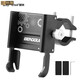 Tucker convient au vélo de téléphonie mobile de vélo de vélo de vélo de navigation de vélo de navigation moto électrique en aluminium en alliage mobile rack de téléphones mobiles équipement à emporter CB12049 Black (coussin en caoutchouc implanté) Modèle de fourche avant à quatre grilles