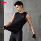 Li Ning tights men's fitness series men's soft and comfortable exercise reflective tight vest AUDT495