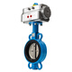 Valve de papillon pneumatique D671X-16Q Type de serrage Valve en acier inoxydable DN65 80 100 150 200 250 300 DN300 (plaque à manches en caoutchouc 304)