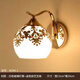 Yilin Wall Lamp Bedroom Wall Bedside Lamp Simple Modern Creative European American American LED Living Room Aisle Stair Lighting Golden Flower + 9 Watt LED Three Colors + Pull Switch