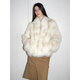 Fu zhien polar schnee sagafurs fuchs pelzmantel handgefertigte wisch gedruckte zweifarbige pelz mantel winter apricosen gelb l