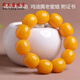 Chinese Valentine's Day gift beeswax bracelet second generation amber chicken fat yellow bracelet men's and women's rough stone men's style five (20mm*20mm)