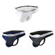 Magnificent palace men's thong low-waist sports underwear tight hollow T-pants young men U protrusion M1 feet 8-2 feet 1 three white + sapphire blue + black