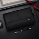 Pier Cardin handbag men's head layer cowhide leather long zipper wallet large capacity hand grab bag birthday gift black