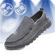 Hongxingxiang Alte Peking-Stoffschuhe Herrenschuhe atmungsbezogene lässige Schuhe Ein Fuß Leinwandschuhe Leichte mittlere und ältere Vaters Schuhe weicher Sohle Non-Slip 8807 Herrengrau Single 40