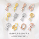 BOMP old Phoenix gold store model s925 pendant buckle buckle DIY accessories 18kI gold jade clip buckle Buddha buckle flat KTJ1410 gold color