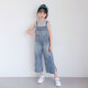 Weiman Xiaolu Kinderkleidung Girls Anzug Anzug Anzug Kinder Cowgirl Overalls Girls Anzüge mit mittleren Grand-Kinderanzügen 105 Overalls [Overalls + ärmelloses T-Shirt] 120 Anzüge für Höhe von etwa 110 cm