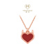 Chow Tai Fook MONOLOGUE Monologue MIX Devil's Heart 18K Gold Gemstone Necklace MV41 Birthday Gift Chalcedony 40cm