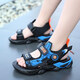 Xuantus children's sandals men's new summer boys' sandals medium and large children's soft sole non-slip children's student sandals black and blue size 33