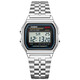 Casio (CASIO) sports waterproof retro classic small square student men and women small silver brick small silver block silver A159WA-N1D