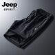 Jeep Spirit haut de gamme pantalon décontracté pour hommes glace de soie fraîche cool short confortable 5 quart de pantalon d'été sports rapide à séchage lâche 9905 zipper noir pur m 165