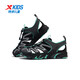 Xtep children's sports and leisure shoes for middle and large children boys and girls sandals summer new Baotou sandals beach shoes black/charcoal gray 34