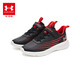 Under Armour [Real payment for 699 free running shoes] Children's sports shoes comfortable and versatile Velcro contrasting casual shoes for boys and girls Black/Red 33