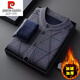 Pier Cardin 100% Cardigan Cardigan Cardigan Cardigan с флисовым утолщенным вязаным свитером папочки.