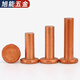 Bingneng M2M2.5M3M4M5M6M8 copper flat head solid rivet flat cap copper nail hand hammered rivet GB109 M5*40 5 pieces