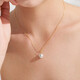 Tahitian akoya pearl pendant 18K gold melon seed buckle seawater pearl necklace 8-8.5mm strong light gift to your lover