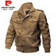 Pierre Cardin Men's German Cónsul Work Jacket Jacket Pilot Jacket Men's Worly World World Military Fan Tactical Jacket 9903 Ejército Green (Estilo delgado) L 115-135Jin [Jin equivale a 0.5 kg] sugerencias