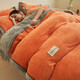 Antarctic quilt core cover integrated detachable wash quilt Beibei velvet single and double winter quilt milk velvet thickened student dormitory bedding [detachable washable quilt cover + quilt core] orange 150*200cm/about 6.5 Jin [Jin equals 0.5 kg] [Autumn and winter quilt]