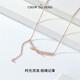 Zhou Taisheng's smiling starlight knot silver necklace is exquisite and versatile for commuting, simple and white, a birthday gift for his girlfriend