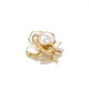 Qlady camellia brooch high-end women's pearl corsage anti-exposure pin scarf buckle birthday gift for mom's birthday