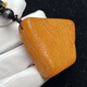 Fuwanzhe natural beeswax original stone pendant with leather amber lychee leather handle 20.7g