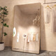 Shuhao Dressing Mirror Ganzkörperspiegel Schönheit Home Cloding Store Spezialanpassender Spiegel für Mädchen Schlafzimmer, Schlanker und hoher Bodenspiegel, super großes Sichtfeld Aluminiumlegierung Rahmen 80*180 HD Schwarz
