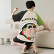 Commander Bear pajamas men's summer short-sleeved thin style plus fat plus size cartoon teenager student big boy suit short-wb1349 orange sleeve M small size (suggested height 155C weight 7