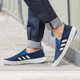 adidas阿迪达斯男鞋新款鞋子运动鞋休闲鞋帆布鞋气一脚穿低帮懒人鞋 不带LOGO蓝色 44/270