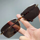 Steinspiegel echte Kristall Steingläser Kristall Sonnenbrille Sonnenbrille Fahrer Fahrspiegel Steinspiegel Super klar kühle Augen auffällige 736-Grau-Rahmengeschäft [60-40]