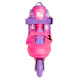 COUGAR Flash Roller Skates Children's Set Adjustable Skates Pink Purple M Size
