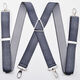 熊司令吉祥交叉四钩扣背带夹吊钩挂钩勾扣女士分开单独吊带裤背带男士背 黑色交叉2.0cm宽 2.0cm宽 120cm 120cm