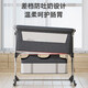 
HAIZIJIA Twin Crib Cot Children's Bed Bed Cradle Bed Baby BB Cradle Bed Multifunctional Double Newborn Children's Bed Grey + Mattress
