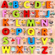 Lirifen ABCD English Alphanumeric Pinyin 26 Englische Puzzle Kinder Bausteine Spielzeuglernboard Kleinbuchstaben Board m