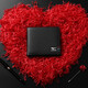 Siete lobo billetera de la billetera para hombres billetera para hombres bolsas de gran capacidad billetera de monedas de monedas de la moneda del día de San Valentín para novio caja de regalo de cumpleaños de moda estilo negro horizontal