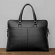 COW briefcase top layer cowhide large capacity handbag for men horizontal backpack C-8626 black 14-inch
