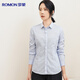 Romon DP no-iron 100% cotton anti-wrinkle long-sleeved shirt for women pure cotton no-iron slim business striped shirt for women