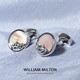 WILLIAM MILTON限量海誓山盟粉色珍珠贝袖扣男士轻奢配饰高端礼盒 定制