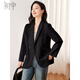 Chu Shen Small Suit Women's Commuting Casual Design Irregular Back Slit Suit Jacket S142F4324