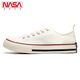 NASA XVVX Offizieller Joint Dick-Soled-Leinwandschuhe für Männer und Frauen, die lässige, vielseitige, atmungsaktive Schnürschuhe für Männer schwarzen 42 Sport.