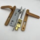 Broken Bridge 8525/9230 series screen door double door aluminum alloy black white gold silver complete set high and low door lock handle 9230 single point 60mm-80mm with key