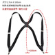 LeCali suspender clip for men, pure black British style, holster back suspender, retro suit, trousers, gentleman's suspender belt, black side clip cross suspender