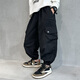 
MCDV boys' pants Spring and Autumn 2024 new spring clothes big children's sports pants children's black work pants handsome spring trend 15052 brown color [Spring and Autumn style - fried street work pants] 130cm (130cm)
