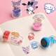 Sanrio Seal Children's Cartoon Cute Toy Cinnamon Dog Melody Kuromi Atomic Seal Reward Stamp [6 pieces] Sanrio complete set 1 each (free 1 stamp ink)