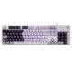 罗技（Logitech） K845有线游戏机械键盘104键DIY彩色键帽 电竞键盘吃鸡 背光金属面板 K845红轴-可爱狗