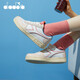 DIADORA DIADONA FEMMES DES CLASSES Classic Basketball Chaussures Stone Lavage vieilles baskets Rétro Chaussures Casual Chores Magic Blanc / Rose rose / C9866 37
