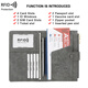 Yunya travel passport protective cover, anti-theft RFID passport ticket holder, multi-functional zipper, national defense scan card holder, gray
