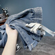 
New summer style men's loose elastic small feet long jeans men's trendy elastic belt iron-free casual harem pants 6623 light blue thin style 29 (recommended 105-120Jin [Jin equals 0.5 kg])