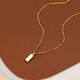 Old Fengxiang style 925 silver small gold bar necklace women's new style pendant niche design collarbone chain, quick wealth small gold bar necklace gift box set